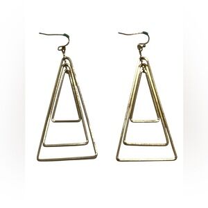 Gold Triangle Earrings